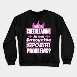 Cheerleader pompoms gift sports squads sayings Crewneck Sweatshirt